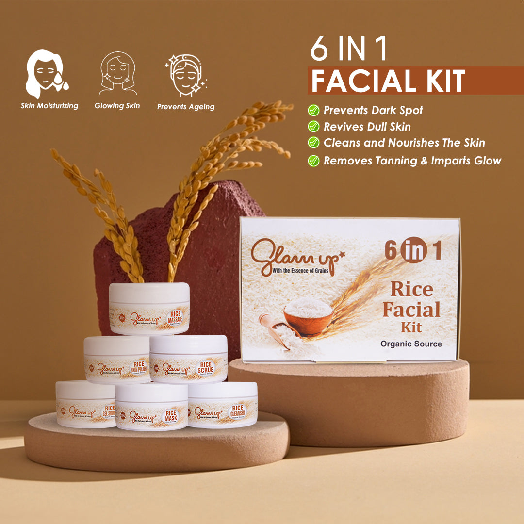 Glamup Rice Extract 6 step Facial Kit